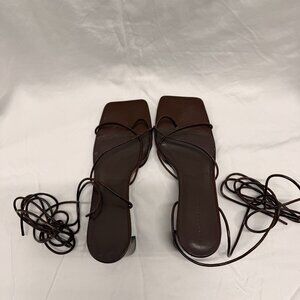 Princess Polly strappy brown sandals